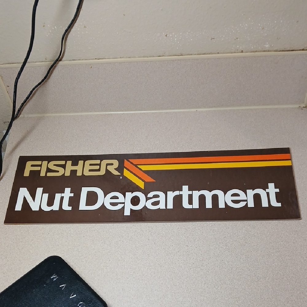 Fisher Brown and White Wall Sign